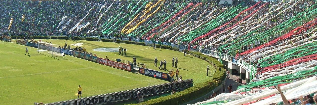 Mosaico da torcida do Palmeiras no Palestra Itália